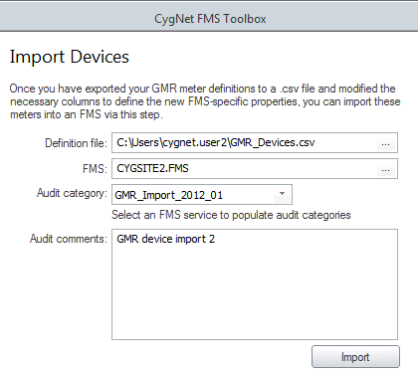 Import Devices